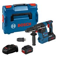Bosch Professional GBH 18V-26 F Accu combihamer SDS-Plus 2,6J + snelwisselboorkop 18V 5.5Ah in koffer - 061191000F