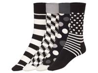 Happy Socks cadeauset (36-40, Zwart/wit)