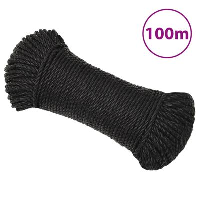Werktouw 3 mm 100 m polypropeen zwart