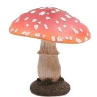 Decoratief Paddenstoel - Beeldje - 15 cm - Tuin en Huis - Herfstdecoratie - Polyresin - Ornament - thumbnail