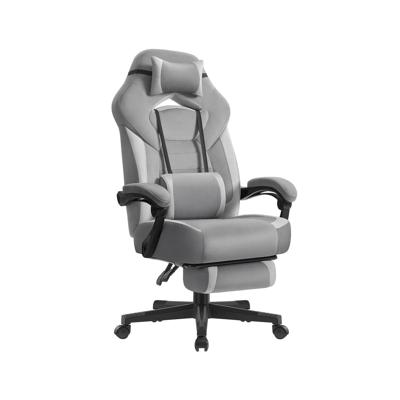 Ergonomische bureaustoel met voetsteun, Leigrijze + duifgrijze