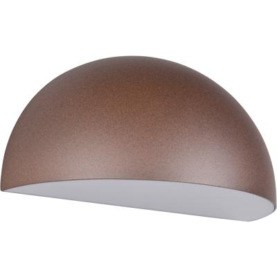 LED Tuinverlichting - Wandlamp Buitenlamp - Trion Stein - E27 Fitting - Halfrond - IP44 - Roestkleur - Aluminium
