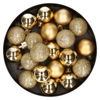 Cosy & Trendy Kerstballen - 20x stuks - goud - 3 cm - kunststof