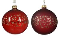Kerstbal glas d8 cm ossenbloed a2 kerst - Decoris