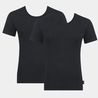 Sloggi 24/7 T-shirt ronde hals 2-pack zwart - thumbnail