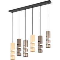 LED Hanglamp - Trion Meser - GU10 Fitting - 6-lichts - Rechthoek - IP20 - Meerkleurig - Metaal