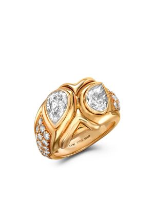 Bvlgari Pre-Owned bague Present Day Bvlgari en or 18ct à diamants (1961)