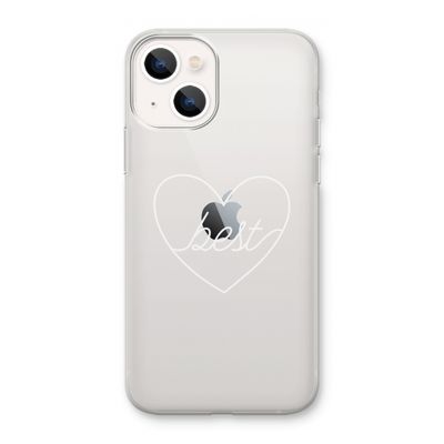 Best heart pastel: iPhone 13 mini Transparant Hoesje