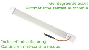 Led T5-TL buis met noodverlichting - 30 cm - 5 Watt - G5 - 230VAC - 4000K