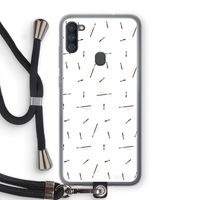 Hipster stripes: Samsung Galaxy A11 Transparant Hoesje met koord Hipster stripes: Samsung Galaxy A11 Transparant Hoesje met koord