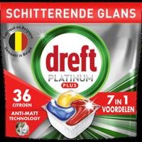 Dreft Platinum Plus All In One Vaatwastabletten Antidofheidstechnologie 36 X bij Jumbo