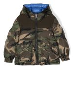 Moncler Enfant veste matelassée à imprimé camouflage - Vert