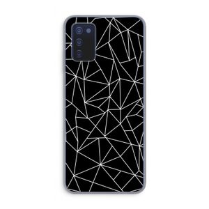 Geometrische lijnen wit: Samsung Galaxy A03s Transparant Hoesje