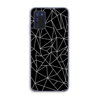 Geometrische lijnen wit: Samsung Galaxy A03s Transparant Hoesje