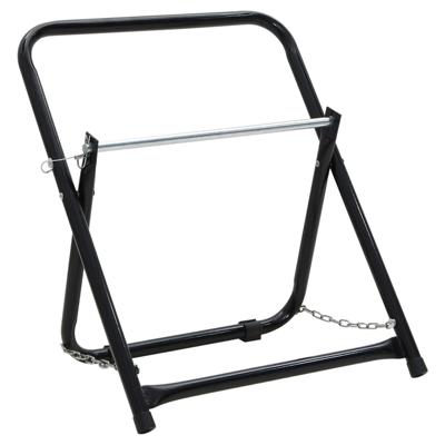 VidaXL Slanghaspelwagen 48 cm 45 kg gepoedercoat staal zwart