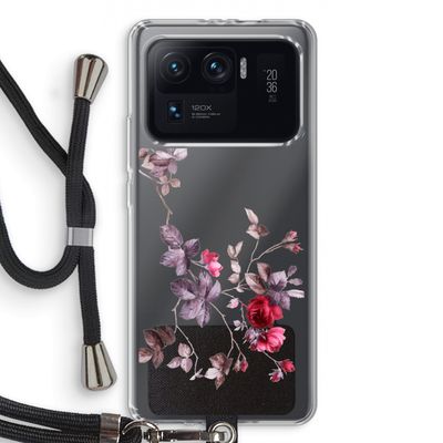 Mooie bloemen: Xiaomi Mi 11 Ultra Transparant Hoesje met koord