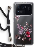 Mooie bloemen: Xiaomi Mi 11 Ultra Transparant Hoesje met koord