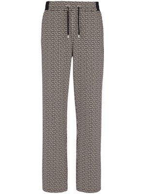 Balmain pantalon de jogging Droit à lien de resserrage - Noir
