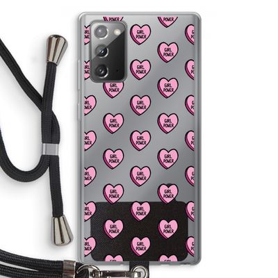 GIRL POWER: Samsung Galaxy Note 20 / Note 20 5G Transparant Hoesje met koord