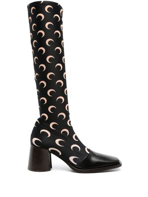 Marine Serre bottes Regenerated - Noir