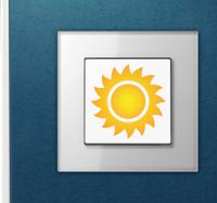 Sticker lichtschakelaar zon