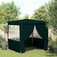Partytent met zijwanden professioneel 90 g/m² 2,5x2,5 m groen