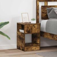 Bijzettafel 2 pcs Gerookt eiken 30,5 x 30 x 45 cm Bewerkt hout