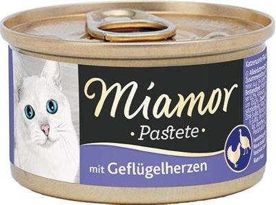 MIAMOR Pastete Poultry hearts - nat kattenvoer - 85g