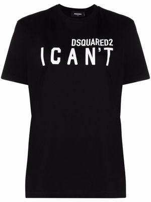 DSQUARED2 t-shirt à slogan imprimé - Noir