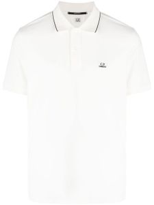 C.P. Company polo à patch logo poitrine - Blanc
