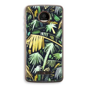 Tropical Palms Dark: Motorola Moto Z Force Transparant Hoesje