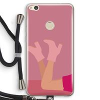Pink boots: Huawei Ascend P8 Lite (2017) Transparant Hoesje met koord
