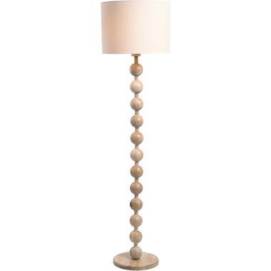 Vloerlamp Noah - naturel hout - 156xØ40 cm - Leen Bakker