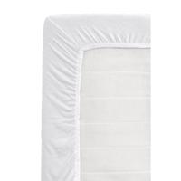 Leen Bakker - Hoeslaken - 180x200/220 Cm - Jersey - Wit