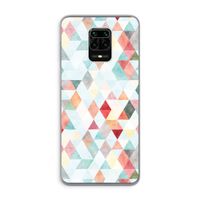 Gekleurde driehoekjes pastel: Xiaomi Redmi Note 9 Pro Transparant Hoesje