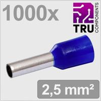 TRU COMPONENTS TC-13377208 Adereindhulzen 2.5 mm² Deels geïsoleerd Blauw 1000 stuk(s)