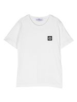 Stone Island Junior Compass-motif cotton T-Shirt - Blanc