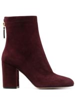 Gianvito Rossi bottines Bellamy 75 mm en daim - Rouge