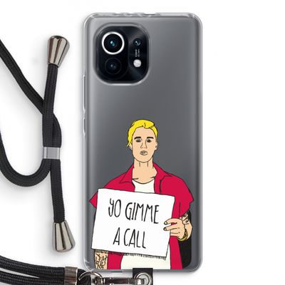 Gimme a call: Xiaomi Mi 11 Transparant Hoesje met koord