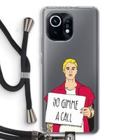 Gimme a call: Xiaomi Mi 11 Transparant Hoesje met koord