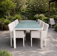 Textileen dinnerset Montgomery wit - Showmodel Amersfoort- - Textileen- Tuindeco