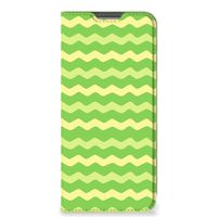 OPPO A96 | A76 Hoesje met Magneet Waves Green