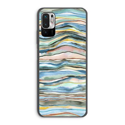 Watercolor Agate: Xiaomi Redmi Note 10 5G Transparant Hoesje