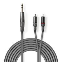 Nedis Stereo-Audiokabel | 6,35 mm Male | 2x RCA Male | 1.5 m | 1 stuks - COTH23300GY15 COTH23300GY15 - thumbnail