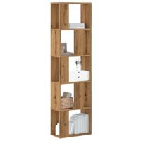 Boekenkast 5-laags 45x23,5x162,5 cm hout artisanaal eikenkleur - thumbnail