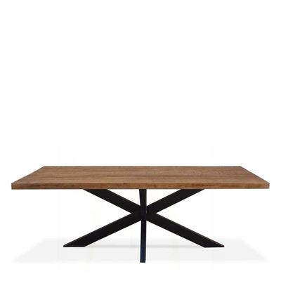 Eettafel Sturdy Spider 240x100 | Metaal Hout | Mangohout | Zwart Eettafel Sturdy Spider 240x100 | Metaal Hout | Mangohout | Zwart