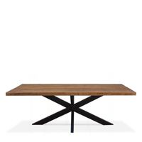 Eettafel Sturdy Spider 240x100 | Metaal Hout  | Mangohout | Zwart - thumbnail