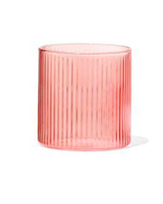 HEMA Glas Voor Geurkaars ⌀6.5x6.5cm Ribbel Oranje (oranje)