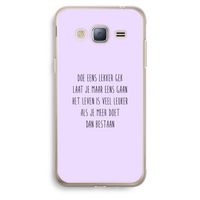 Gek: Samsung Galaxy J3 (2016) Transparant Hoesje