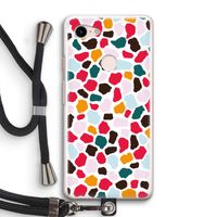 Colored Giraffe: Pixel 3 Transparant Hoesje met koord